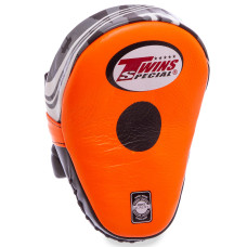 Лапа боксерская изогнутая тренировочная кожа 1штука TWINS PML10 (р-р 18x27x4,5см, цвета в ассортименте)