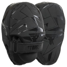 Лапа боксерская изогнутая тренировочная кожа 2штуки FISTRAGE INTENSE FIGHTER VL-9348 (р-р 19х5х26см, серый-черный)