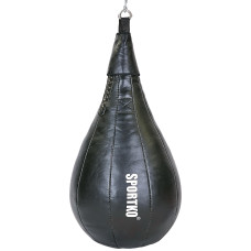 Груша боксерская подвесная каплевидная набивная SPORTKO UR GK-4 (верх-кожа, наполнитель-ветошь, d-45см, l-60см, вес-10кг, цвета в ассортименте)
