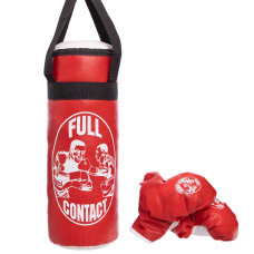 Набор боксерский детский груша и перчатки SP-Planeta BO-4675-M (PVC, размер M, мешок h-42см, d-18см, перчатки 4oz, цвета в ассортименте)