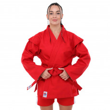 Комплект для самбо червоний куртка шорти та пояс SP-Sport BO-5013 140-185см червоний