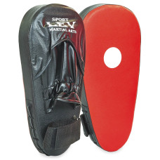 Лапа боксерская прямая тренировочная удлиненная Кожвинил 2штуки LEV UR LV-4290 (крепление на липучке, р-р 38x6x18см, синий, красный)