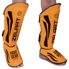 Защита голени и стопы Муай Тай, ММА, Кикбоксинг PU Zelart BO-7042 (S-L, цвета в ассортименте)