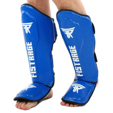Защита голени и стопы Муай Тай, ММА, Кикбоксинг кожаная FISTRAGE VL-6632 (р-р M-XL, цвета в ассортименте)