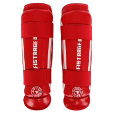 Защита голени для карате щитки накладки на ноги PU FISTRAGE VL-8450 (размер S-XL, цвета в ассортименте)