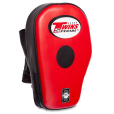 Лапа боксерская прямая тренировочная удлиненная кожа 1штука TWINS PML-6-R правая (р-р 26x16x7см, цвета в ассортименте)