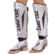 Захист гомілки та стопи Муай Тай, ММА, Кікбоксинг PU ZELART BO-1330 S-XL кольори в асортименті
