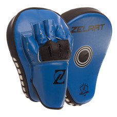 Лапа боксерская изогнутая тренировочная PU 2штуки ZELART BO-1387 (р-р 26x19,5x7см, цвета в ассортименте)