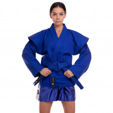 Комплект для самбо синій куртка шорти та пояс MATSA MA-3210 140-190см синій