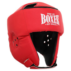 Шолом боксерський відкритий з посиленим захистом верхівки штучна шкіра BOXER 2030-N M-L кольори в асортименті
