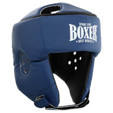 Шолом боксерський відкритий з посиленим захистом верхівки штучна шкіра BOXER 2030-N M-L кольори в асортименті