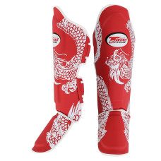 Защита голени и стопы Муай Тай, ММА, Кикбоксинг PU TWN DRAGON BO-9484 (р-р S-L, цвета в ассортименте)