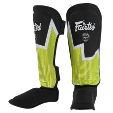 Защита голени и стопы Муай Тай, ММА, Кикбоксинг кожаная FAIRTEX BO-9486 (р-р S-L, цвета в ассортименте)
