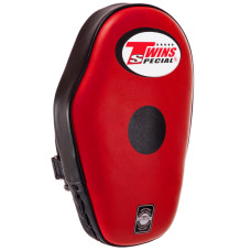 Лапа боксерская прямая тренировочная удлиненная кожа 1штука TWINS PML-5-L левая (крепление на липучке, р-р 29x18x6см, цвета в ассортименте)