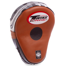Лапа боксерская изогнутая тренировочная кожа 1штука TWINS PML10 (р-р 18x27x4,5см, цвета в ассортименте)