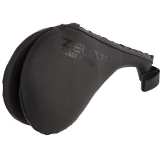 Ракетка для тхэквондо двойная Zelart VL-3321 (кожа, наполнитель-пенополиуретан, черный)