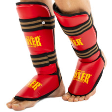 Захист гомілки та стопи Муай Тай, ММА, Кікбоксинг штучна шкіра BOXER NEW 2004-4-N M-XL кольори в асортименті