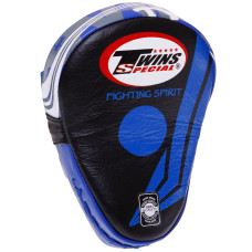 Лапа боксерская изогнутая тренировочная кожа 1штука TWINS FPML10-43 (крепление на липучке, р-р 25x19x9см, цвета в ассортименте)
