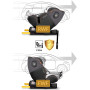 Автокрісло Nukido Prestige Line ISOFIX 0-36 кг, чорно-сіре