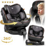 Автокрісло Nukido Prestige Line ISOFIX 0-36 кг, чорно-сіре