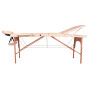 Масажний стіл inSPORTline Japane 3-Piece Wooden - кремово-жовтий