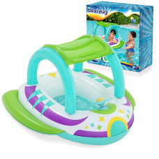 Пліт надувний пляжний з навісом Bestway 34149, 107 x 112 см