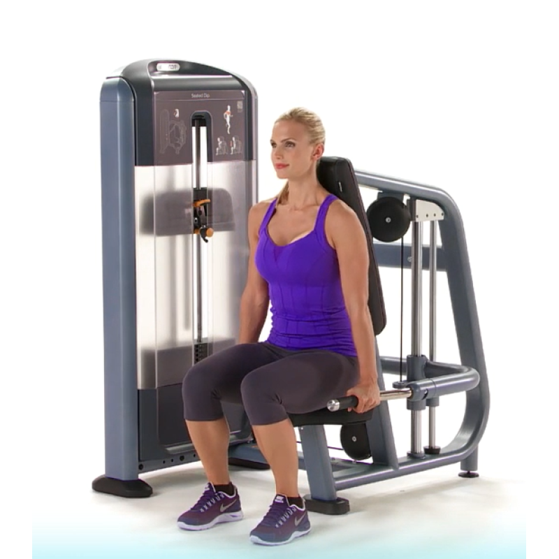 Профессиональный грузоблочный тренажер Отжимание на брусьях сидя PRECOR Discovery DSL-0215