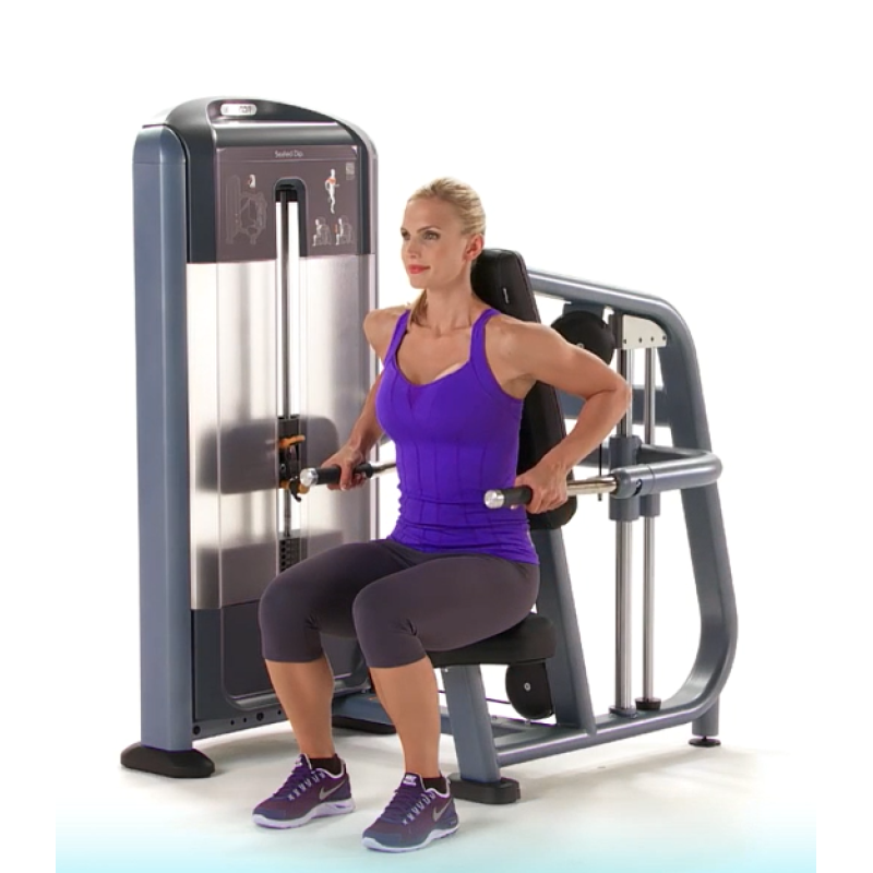 Профессиональный грузоблочный тренажер Отжимание на брусьях сидя PRECOR Discovery DSL-0215