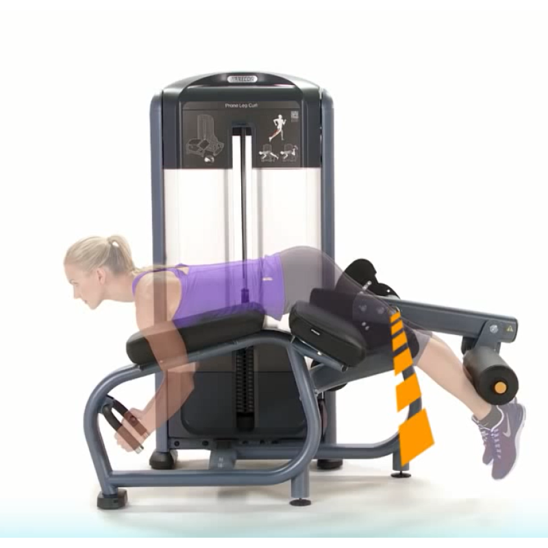 Професійний вантажно-блоковий тренажер Згинання ніг лежачи PRECOR Discovery DSL 0606