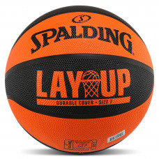 М'яч баскетбольний гумовий SPALDING STREET LAYUP 84548Z розмір 7 помаранчевий-чорний