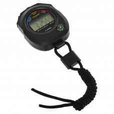Секундомір спортивний електронний 2 результати пам'яті з компасом 2 в 1 FLOTT  F-009 чорний-срібний