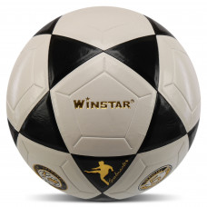 Мяч футбольный №5 PU ламинированный клееный WINSTAR FB-00035 (№5, белый-черный)