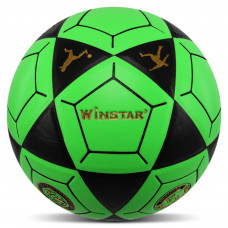 М'яч футбольний WINSTAR FB-00040 №5 PVC салатовий-чорний