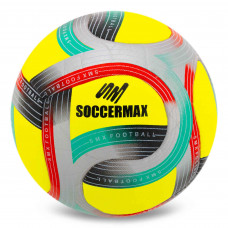 Мяч футбольный №5 PU ламинированный гибридная сшивка HYBRID SOCCERMAX FB-00318 (PU, цвета в ассортименте)
