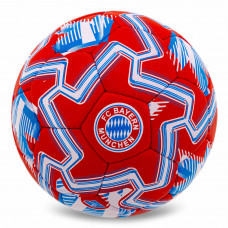 Мяч футбольный №5 PU Гриппи сшит вручную BALLONSTAR BARCELONA FB-00328 (№5, бордовый-голубой)