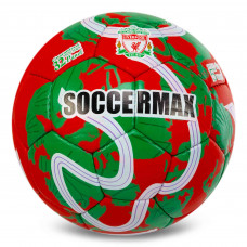М'яч футбольний SOCCERMAX LIVERPOOL FB-0047-815 №5 PU червоний-зелений