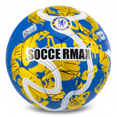 М'яч футбольний SOCCERMAX CHELSEA FB-0047-817 №5 PU синій-золотий
