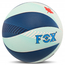 Мяч волейбольный клееный Ультрафибра FOX FOX-0427 (№5, 5 слоев., белый-синий) BA-9120