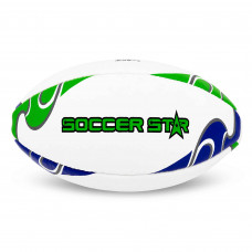Мяч для регби размер 3 SOCCER STAR R-5342-3 6-9лет (Grippy, №3, белый-фиолетовый-салатовый)