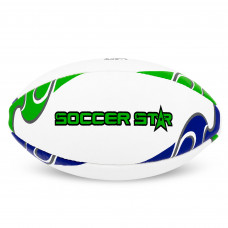 Мяч для регби размер 5 SOCCER STAR R-5342-5 (Grippy, №5, белый-фиолетовый-салатовый)