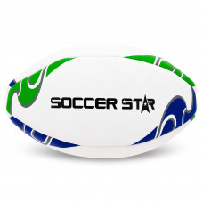 Мяч для регби размер 5 SOCCER STAR R-5357-5 (Microfiber, №5, белый-фиолетовый-салатовый)