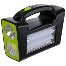 Фонарь-прожектор переносной X-BALOG GD-8119 (пластик, COB, USB-вход, солнечная батарея, на аккумуляторе, р-р 15х21,3см)