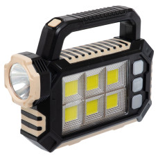 Фонарь кемпинговый светодиодный переносной X-BALOG HS-8029-B (пластик, солнечная батарея,на аккумуляторе, l-см, черный)