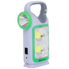 Фонарь-прожектор переносной X-BALOG JA-1921B (пластик, LUMEN, COB, на батарейках, на аккумуляторе, р-р 19,2х8,2см)