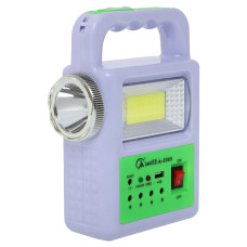 Фонарь-прожектор переносной X-BALOG JA-2005 (пластик, OSL, COB, USB-вход, на аккумуляторе, р-р 20,5х13см) упакован в 2коробки