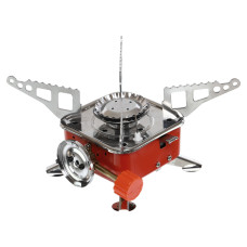 Плита газовая туристическая с пьезоподжигом KOVAR K-202 (металл, р-р 9x9x12см, 16x16x12см)