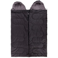 Спальный мешок одеяло с капюшоном состегивающийся (двухместный) Турист CHAMPION SY-4733 (PL,вес 2000г, р-р190+30х80/160см, t -10 до +15, цв. в ассорт)