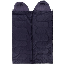 Спальный мешок одеяло с капюшоном состегивающийся (двухместный) Турист CHAMPION SY-4733 (PL,вес 2000г, р-р190+30х80/160см, t -10 до +15, цв. в ассорт)