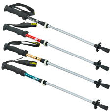 Палка треккинговая (для скандинавской ходьбы) с металлическим тросом (1шт) CONTOOSE TY-0466-4 (алюминий, 2 слож, l-38-110см, цвета в ассортим