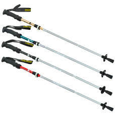 Палка треккинговая (для скандинавской ходьбы) с металлическим тросом (1шт) CONTOOSE TY-0466-5 (алюминий, 3 слож, l-40-125см, цвета в ассортим